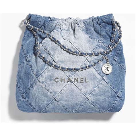 chanel denim 22 bag|chanel 22 bag sizes.